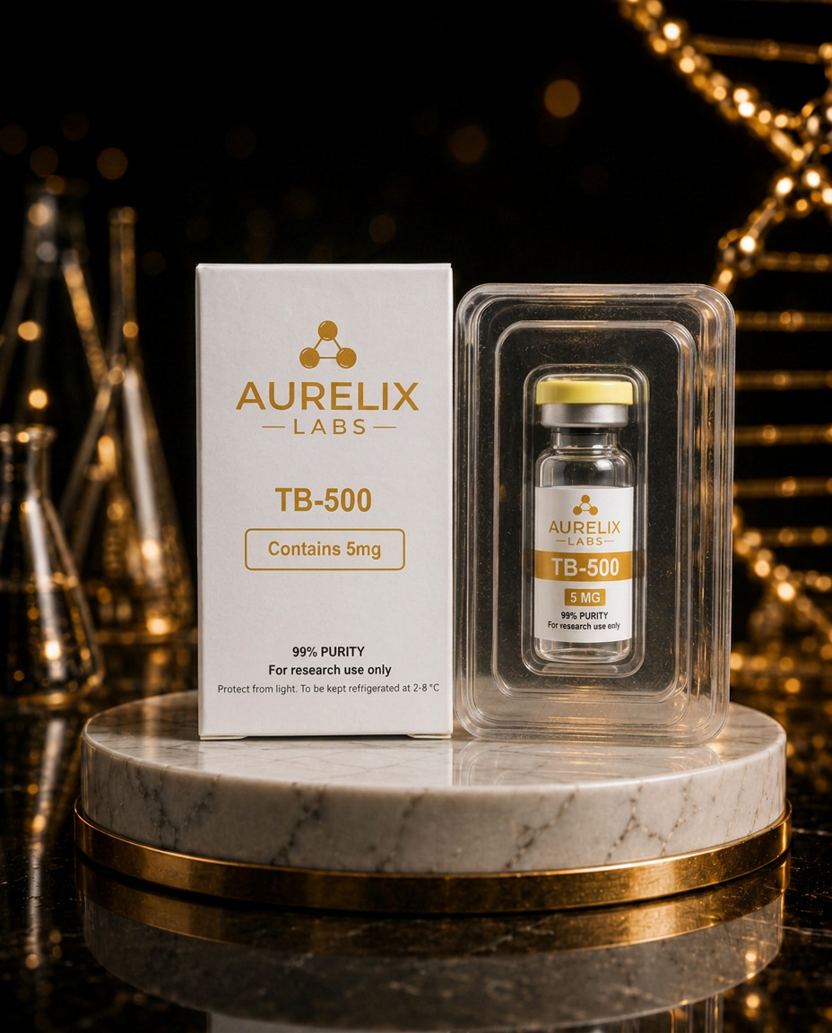 TB-500 5 mg — balenie a ampulka AURELIX LABS