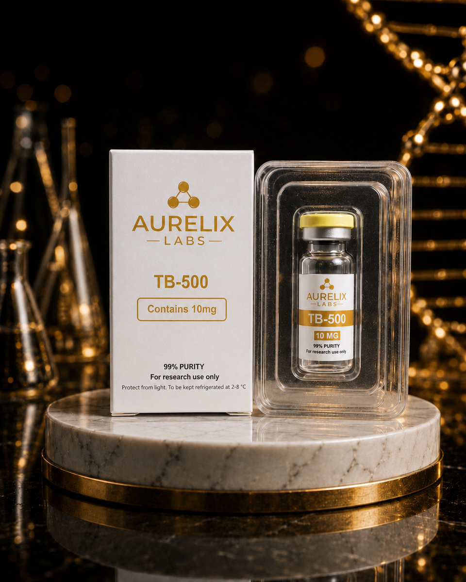 TB-500 10 mg — balenie a ampulka AURELIX LABS